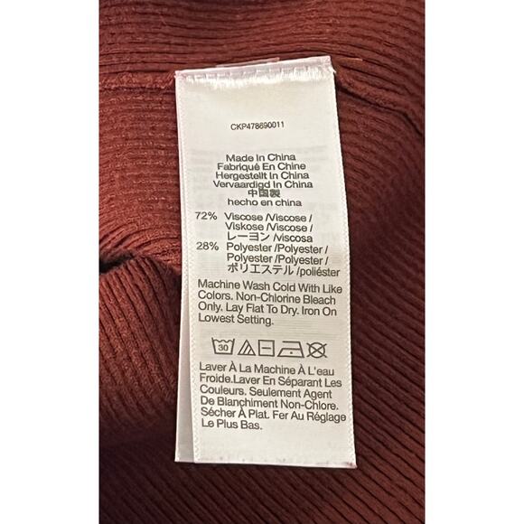 Madewell Brown Halter Neck Ribbed Sleeveless Tank Top Reg Size Medium - Picture 4 of 7